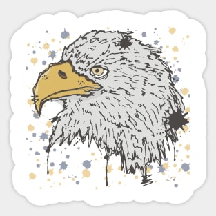 Eagle watercolor sketch Sticker